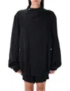 Rick Owens Anthem Jacket With Rounded Funnel Neck And Off-centre Zipper