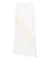 Rick Owens Draped Cotton Sleeveless Top In Neutral Palette In White
