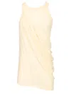 Rick Owens Anthem Tank In Natural Unstable Cotton Tops White In Yellow