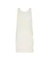 Rick Owens Draped Cotton Sleeveless Top In Neutral Palette In Natural