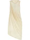 Rick Owens Anthem Draped Cotton-jersey Tank Top In Nude & Neutrals