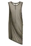 Rick Owens Anthem Tank Tops Gray