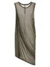 Rick Owens Anthem Tank Tops Gray
