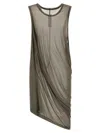 Rick Owens Anthem Tank Tops Gray