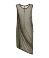Rick Owens Anthem Tank Tops Gray In Green