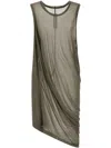 Rick Owens Anthem Tank Tops Gray In Grey