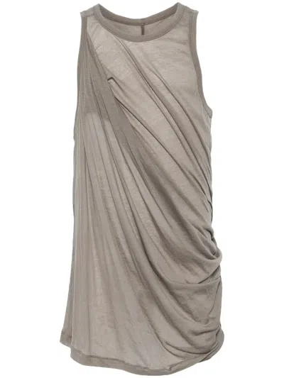 Rick Owens Anthem Tank Top In Grey