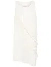 Rick Owens Draped Cotton Sleeveless Top In Neutral Palette In Neutrals