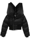 Rick Owens Long-sleeved Down Jacket In Black