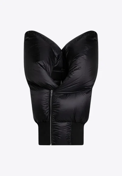 Rick Owens Anubis Padded Vest In Black