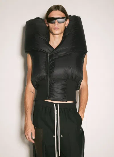 Rick Owens Anubus Padded Vest In Black
