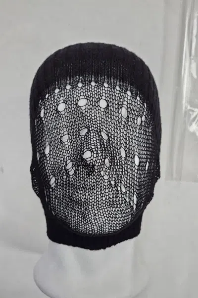 Pre-owned Rick Owens Archive  Beanie Face Mask Balaclava In Black
