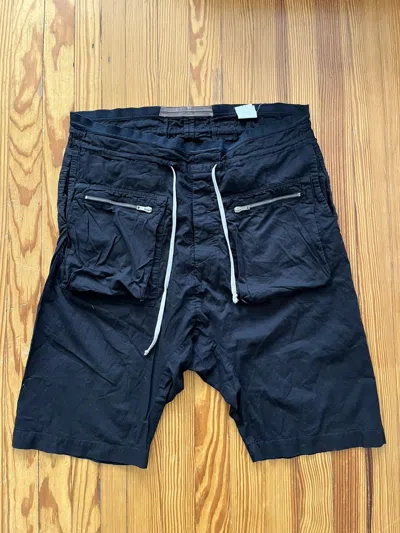 Pre-owned Rick Owens Archive Ss08  Creatch Cargo Pod Shorts In Black