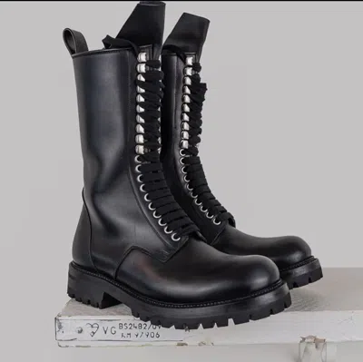 Pre-owned Rick Owens Army Boot 41 In Black