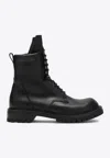 Rick Owens Army Lace-up Ankle Boots In Black