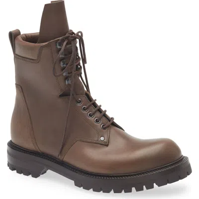 Rick Owens Army Lace-up Boot In Dust