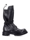 Rick Owens Black Concordians Army Boots In Black