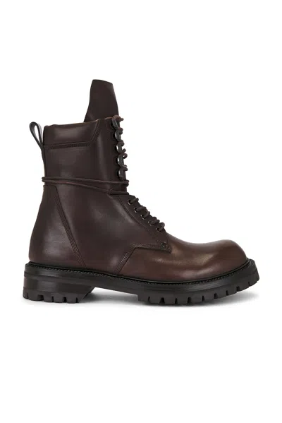 Rick Owens Army Low Boot In Brown
