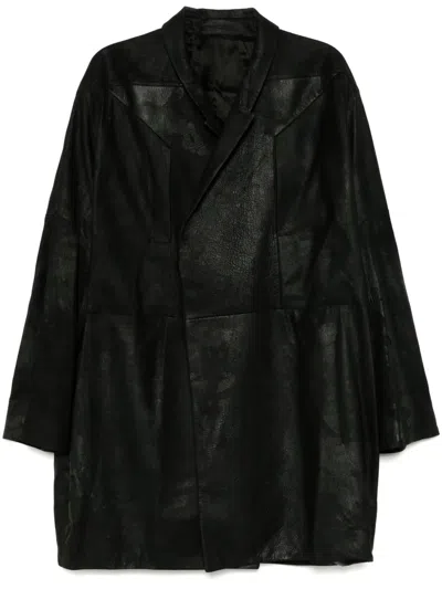 Rick Owens Arrowhead Jmf Coat In Black