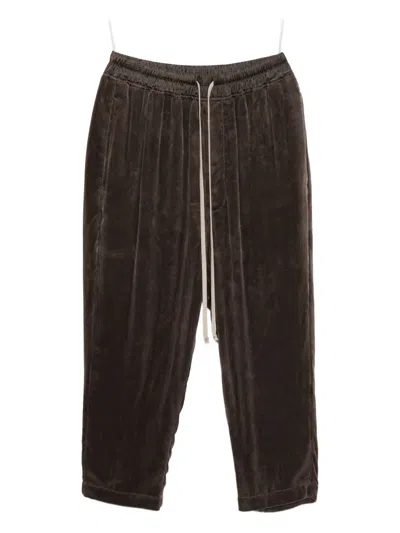 Rick Owens Astaires Cropped Pants In Brown