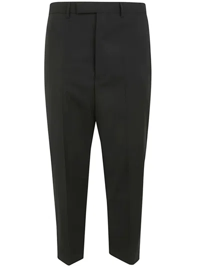 Rick Owens Astaires Cropped Trousers In Black