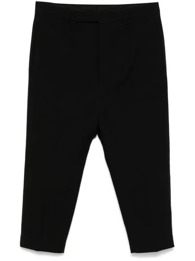 Rick Owens Astaires Cropped Trousers In Black