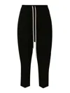 Rick Owens Astaires Cropped Virgin Wool Trousers In Black