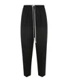 Rick Owens Womens Black Astaires Drawstring Crop-leg High-rise Wool Trouser In Black