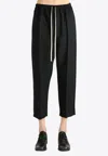 Rick Owens Astaires Drawstring Cropped Pants In Black