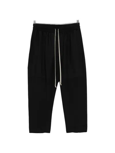 Rick Owens Astaires Drawstring Trousers In Black
