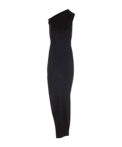 RICK OWENS RICK OWENS ASYMMETRIC MIDI DRESS
