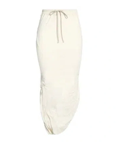 Rick Owens Asymmetric Design Midi Skirt In Neutral