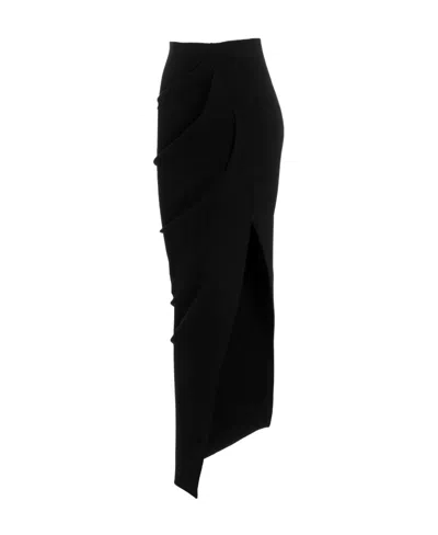Rick Owens Asymmetric-design Pencil Skirt In Black