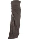 Rick Owens Asymmetric-design Wool Top In Brown