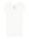 Rick Owens Asymmetric Draped T-shirt In White