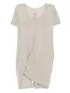 Rick Owens Asymmetric-edge T-shirt In Gray