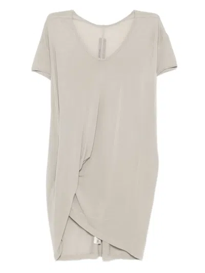 Rick Owens Asymmetric-edge T-shirt In Gray