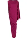 Rick Owens Edfu Gown In Cocoon Silk Blend Crepe Clothing In Pink