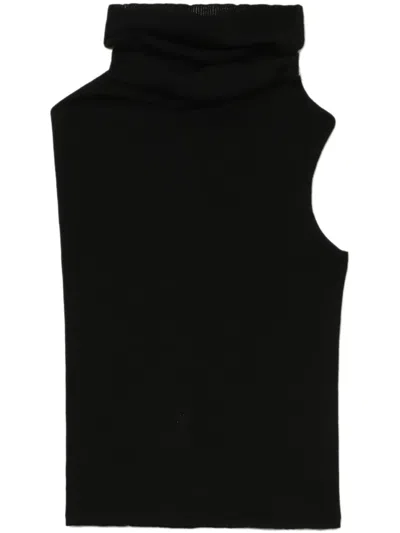 Rick Owens Asymmetric Jumper In 黑色