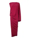 Rick Owens Edfu Gown In Cocoon Silk Blend Crepe Clothing In Pink