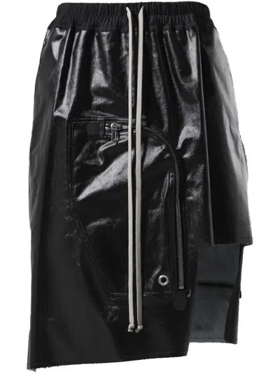 Rick Owens Asymmetrischer Midirock In Black