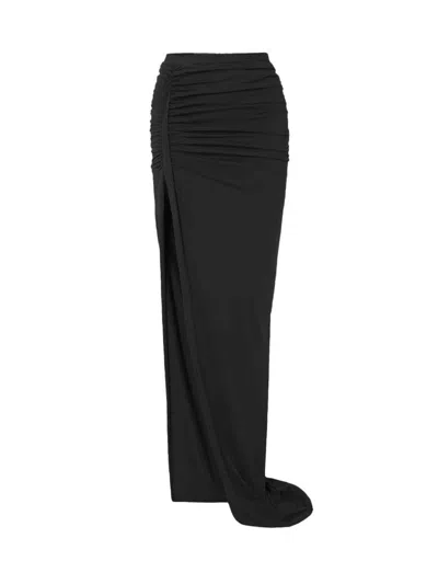 Rick Owens Asymmetric Mini Skirt - Black