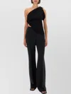 Rick Owens Asymmetric One-shoulder Draped Top In Black