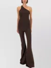 Rick Owens Asymmetric One-shoulder Fitted Top In Brown