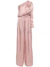 Rick Owens Asymmetric Organza Playsuit In Pink