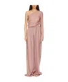 Rick Owens Asymmetric Organza Playsuit In Pink