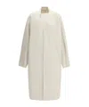Rick Owens Asymmetric-overlap Long Coat In White