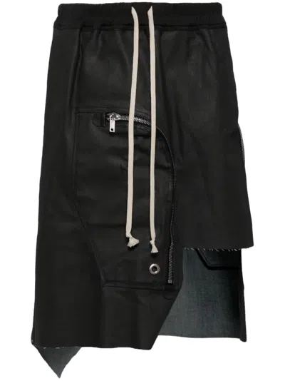 Rick Owens Asymmetric Skirt In Black