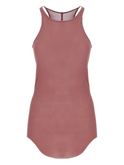 Rick Owens Asymmetric Sleeveless Tank Top In Pink