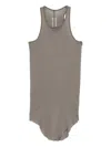 Rick Owens Asymmetric Tank Top In Brown